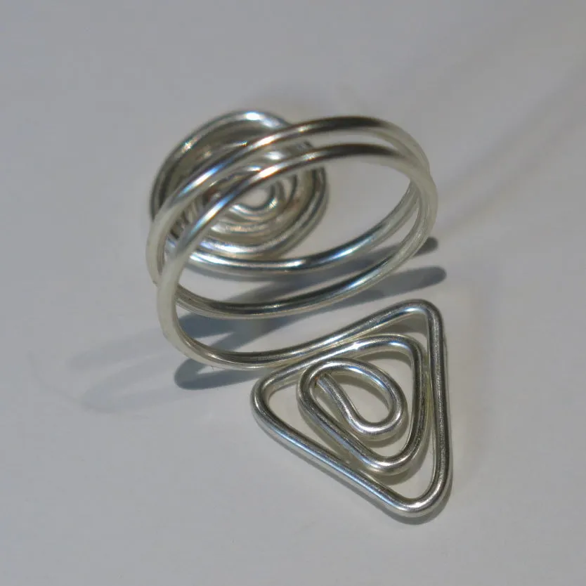 Spiral/Triangle Adjustable Wire Ring (click for colors)