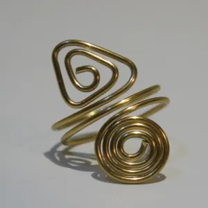 Spiral/Triangle Adjustable Wire Ring (click for colors)