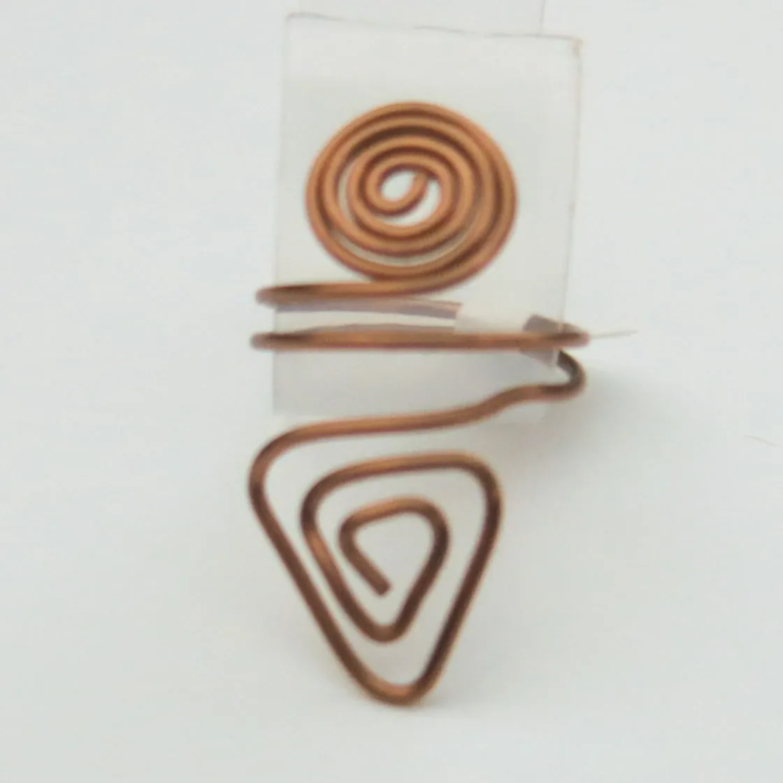 Spiral/Triangle Adjustable Wire Ring (click for colors)