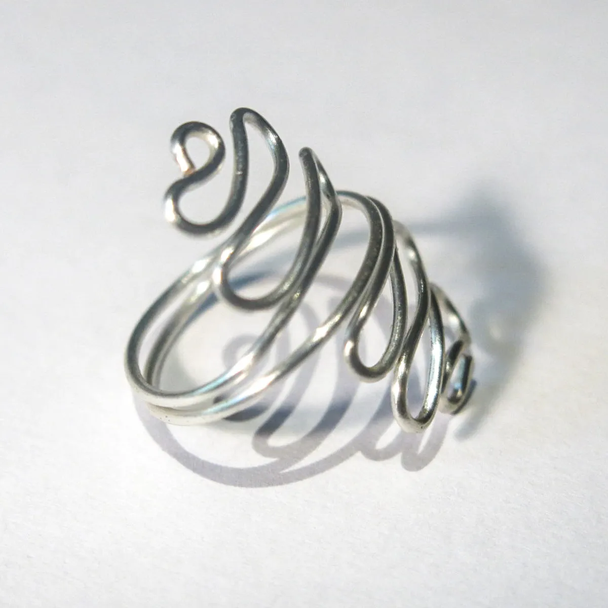 Squiggles Adjustable Wire Ring (click for colors)