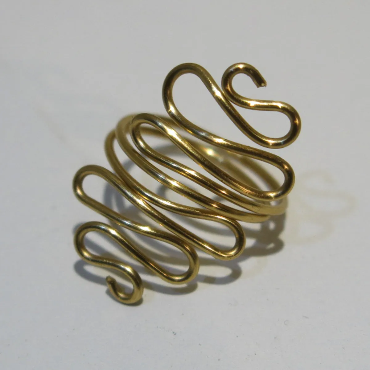 Squiggles Adjustable Wire Ring (click for colors)