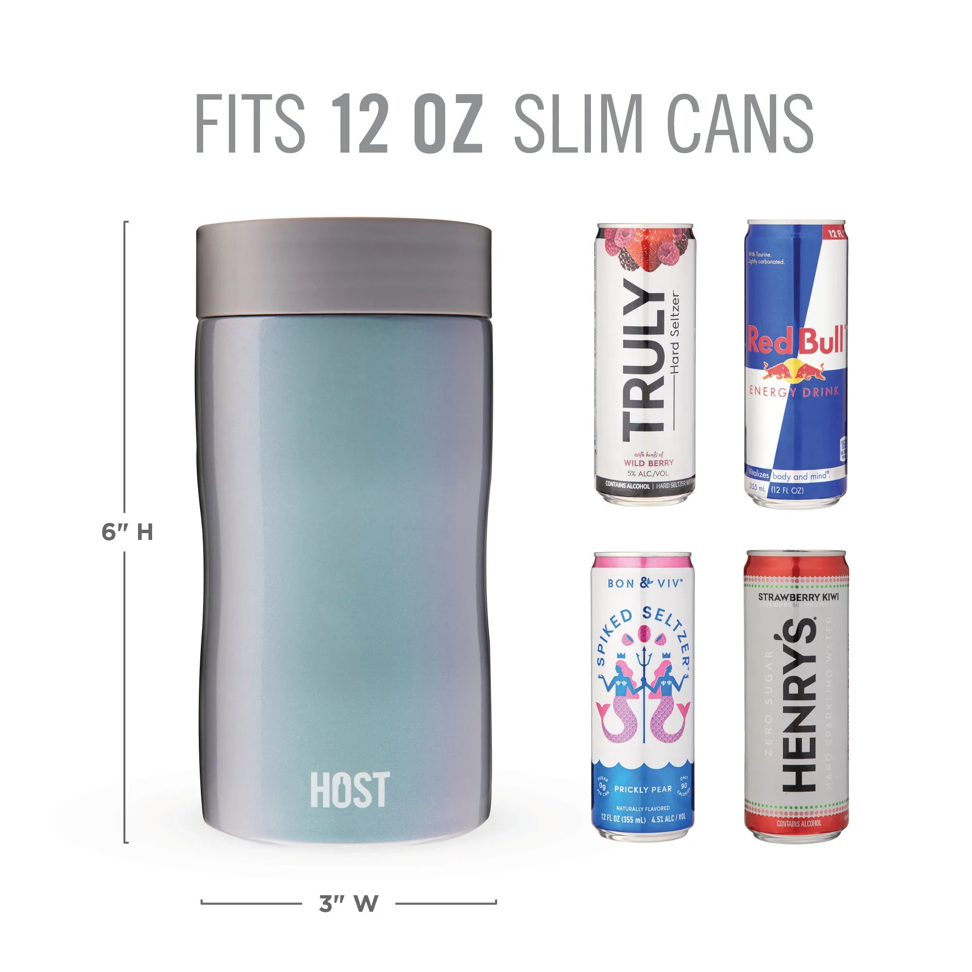 Stay-Chill Slim Can Cooler in Space Gray