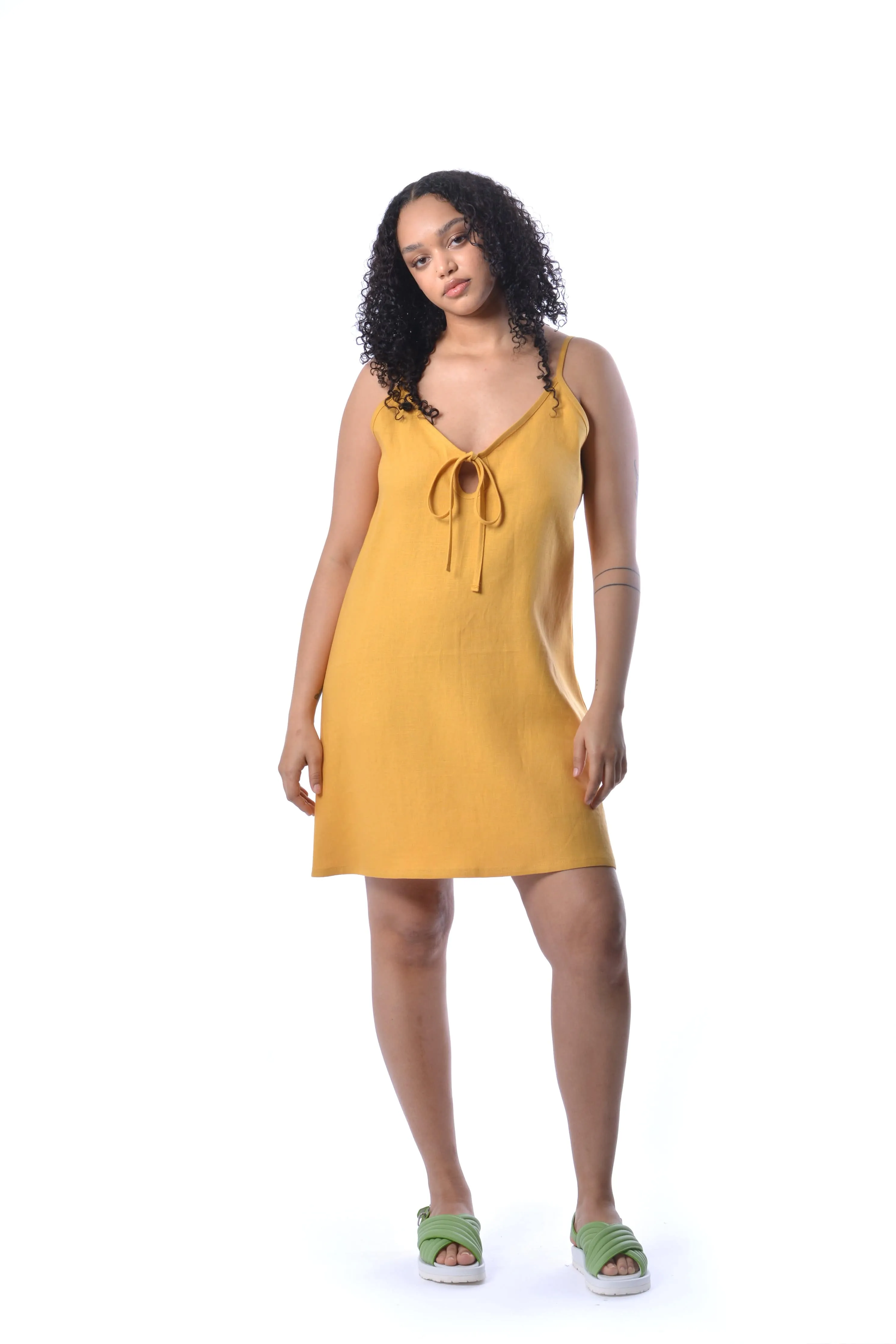 Sunshine Linen Slip Dress