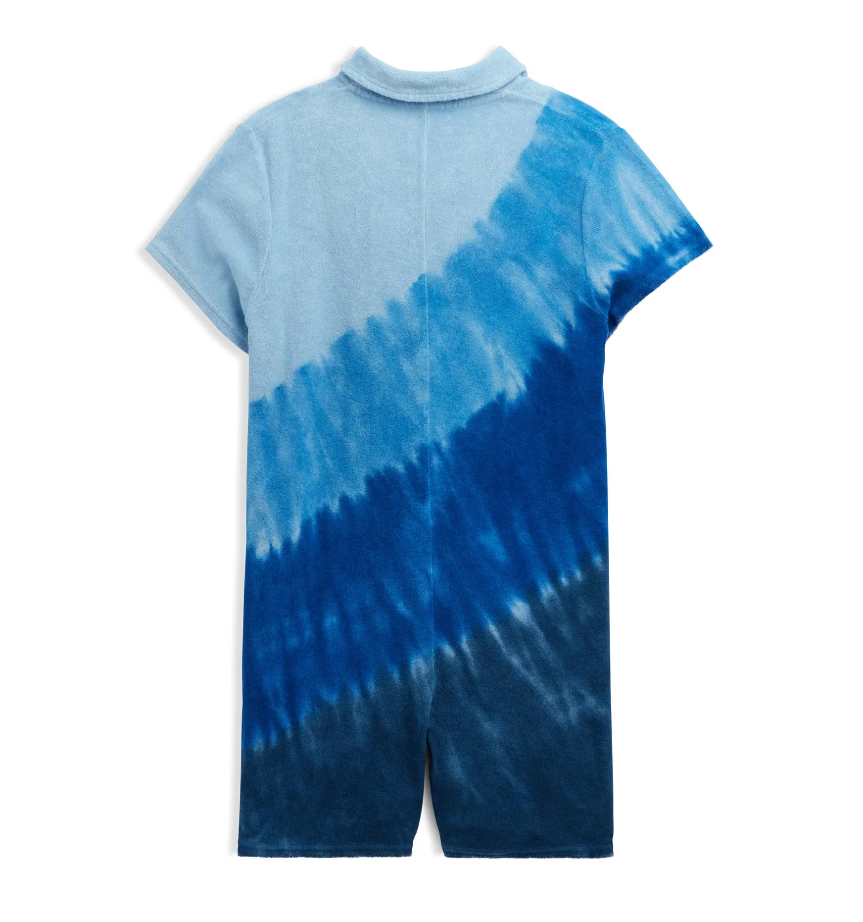 Terry Playsuit - Blue Tie Dye