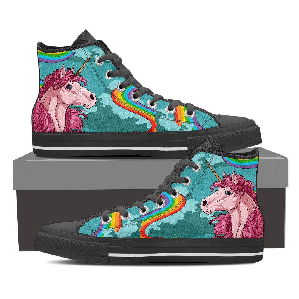 UNICORN RAINBOW HIGH-TOP SHOES WOMEN - FREE SHIPPING WORLDWIDE