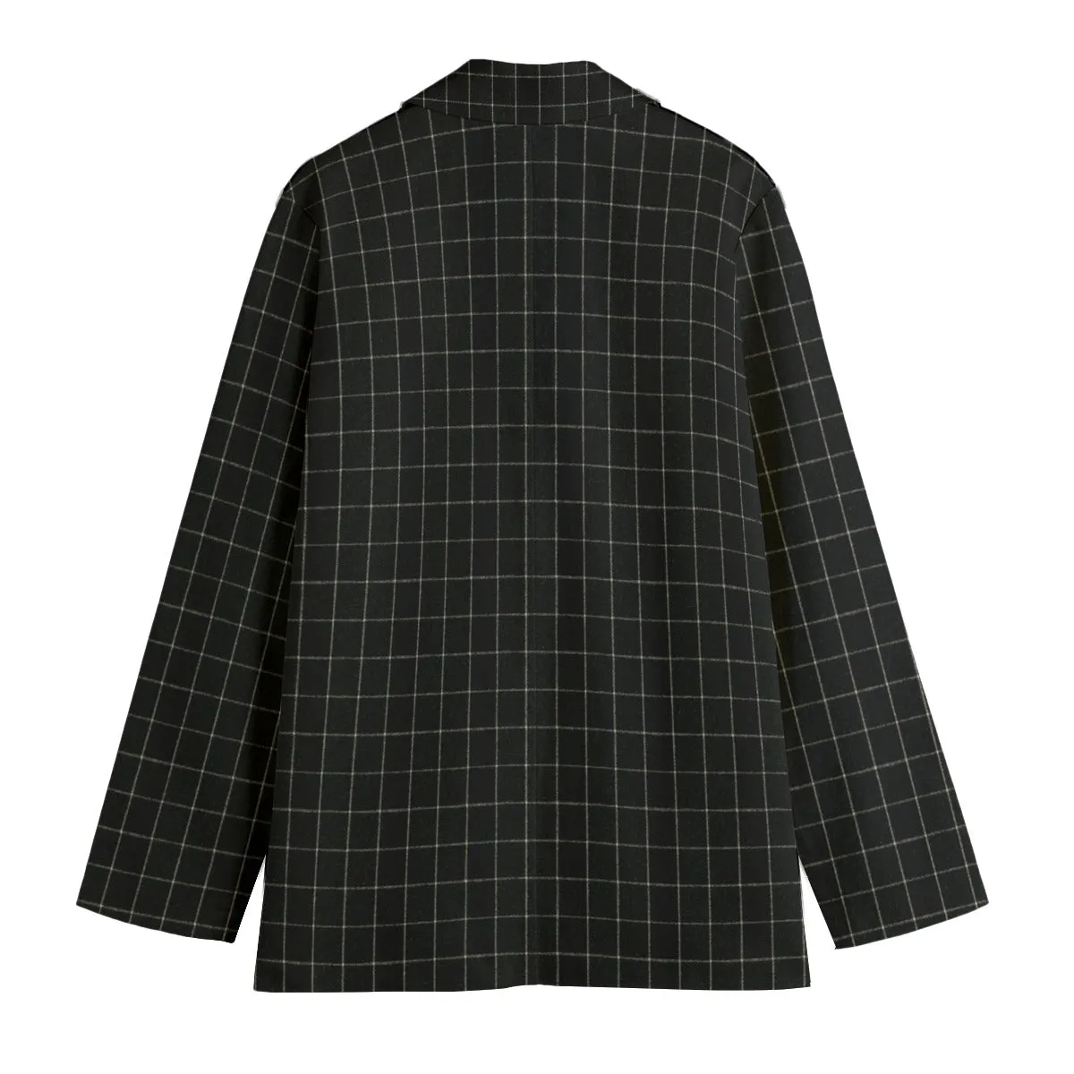 Vampire Art 100% Cotton Dark Academia Victorian Vintage Black Windowpane Women's Leisure Blazer