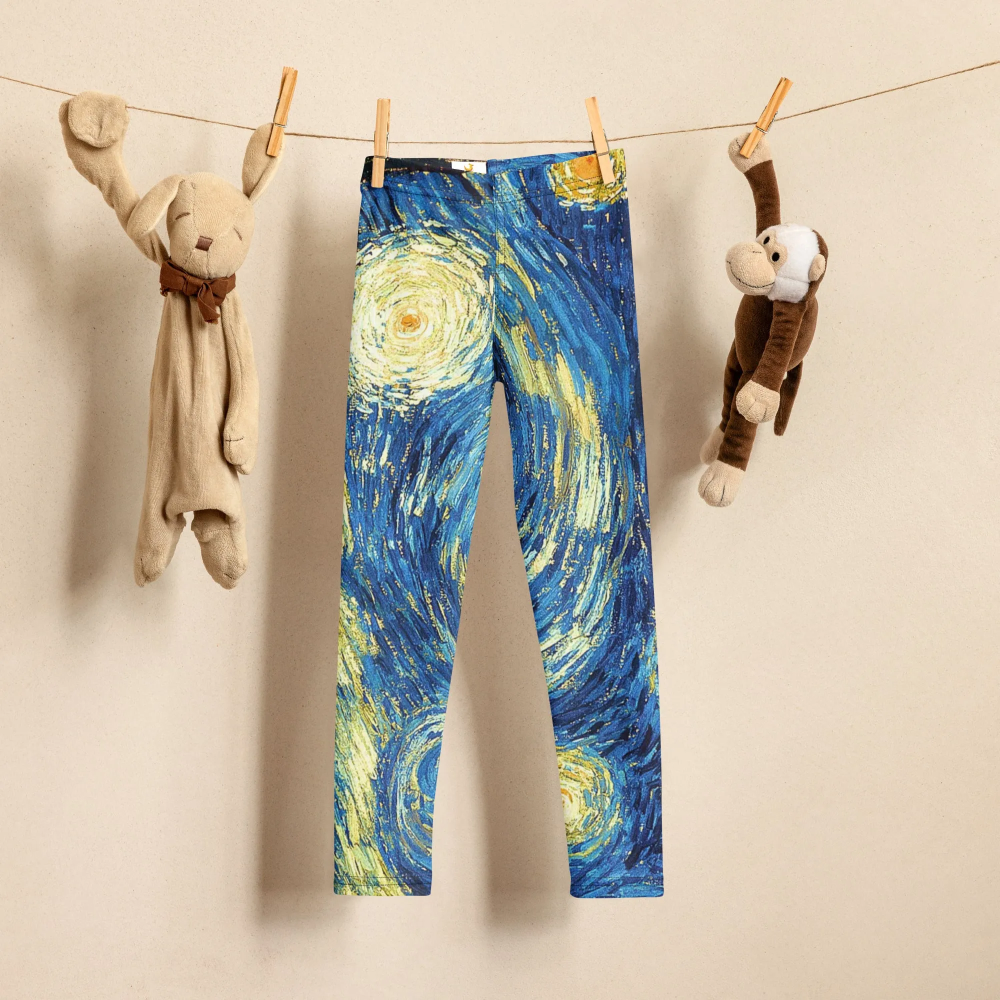 Van Gogh Inspired Starry Night Kids Leggings