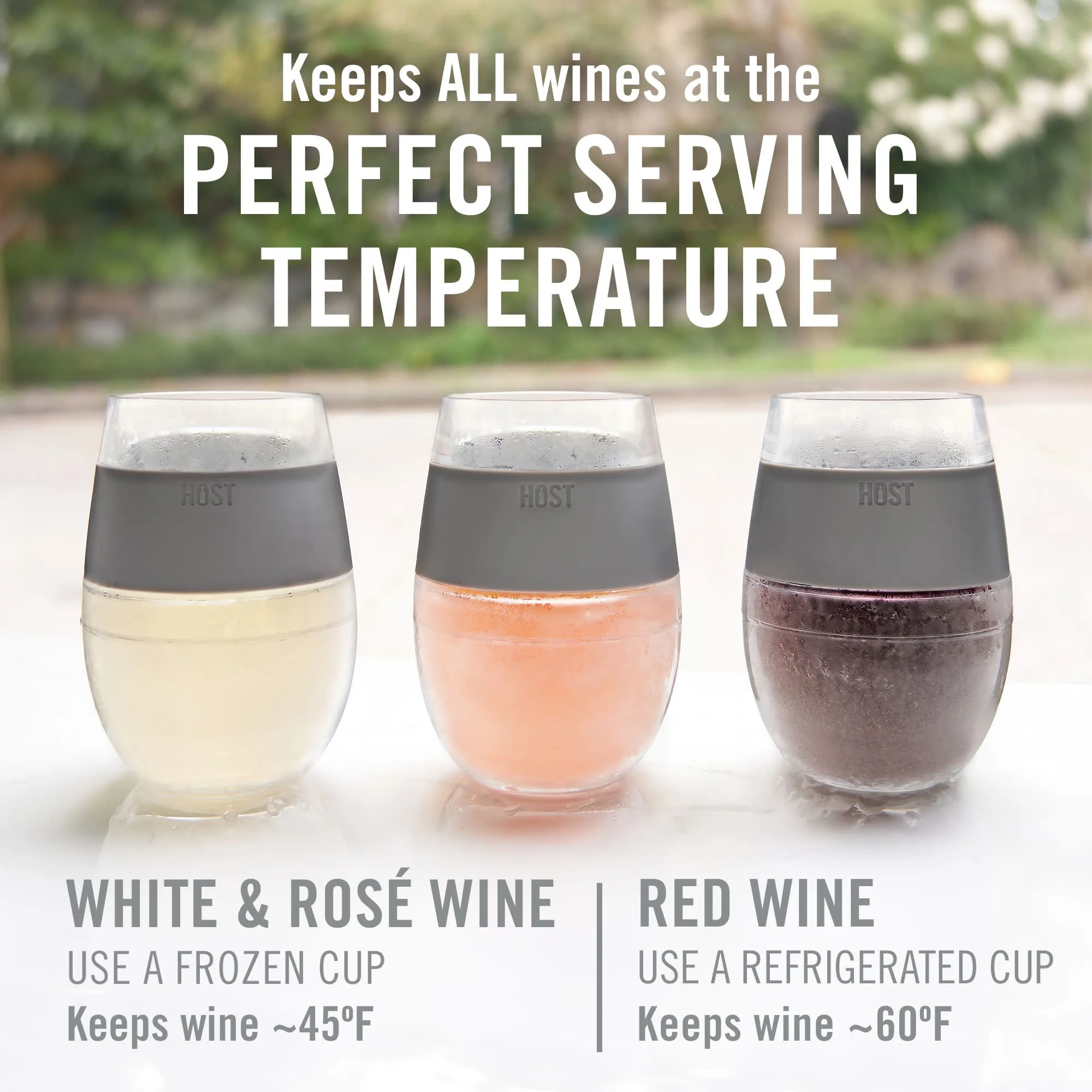 Wine FREEZE™ Cooling Cup in Mint, Set of 2