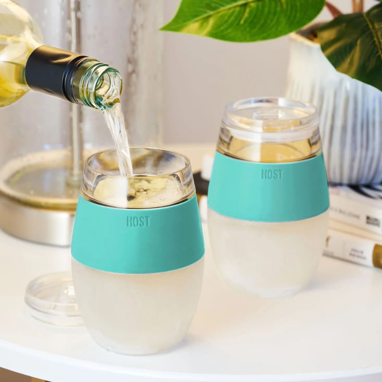 Wine FREEZE™ Cooling Cup in Mint, Set of 2