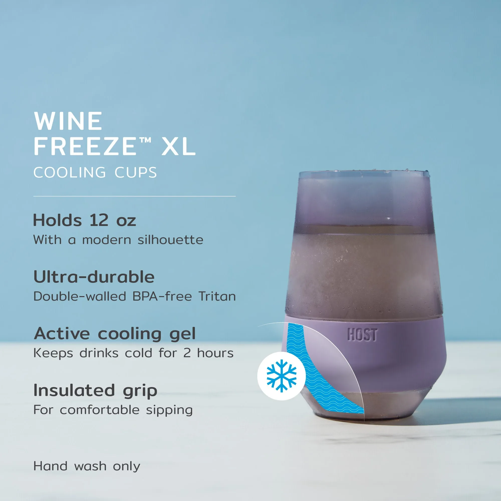 Wine FREEZE™ XL in Deep Lilac, Set of 2