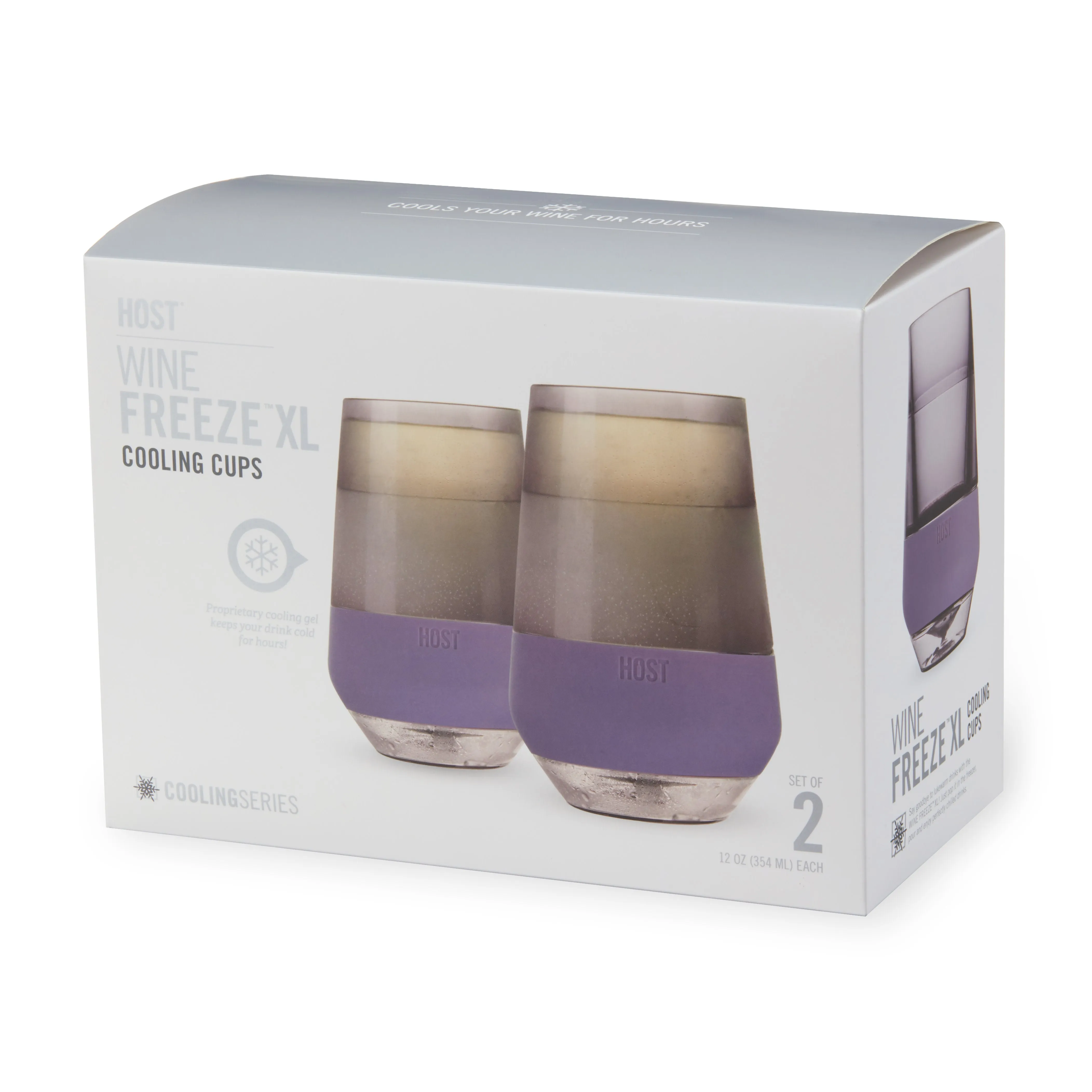 Wine FREEZE™ XL in Deep Lilac, Set of 2