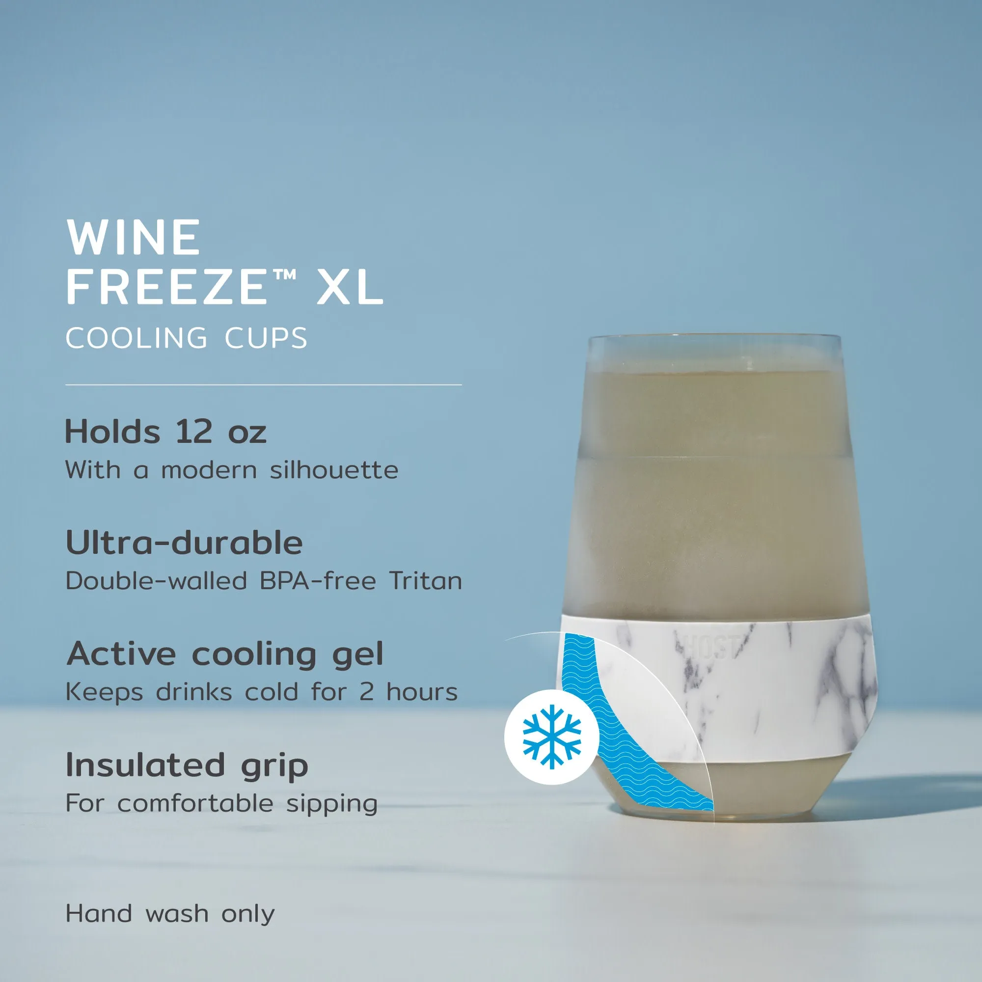 Wine FREEZE™ XL in Marble, Set of 2