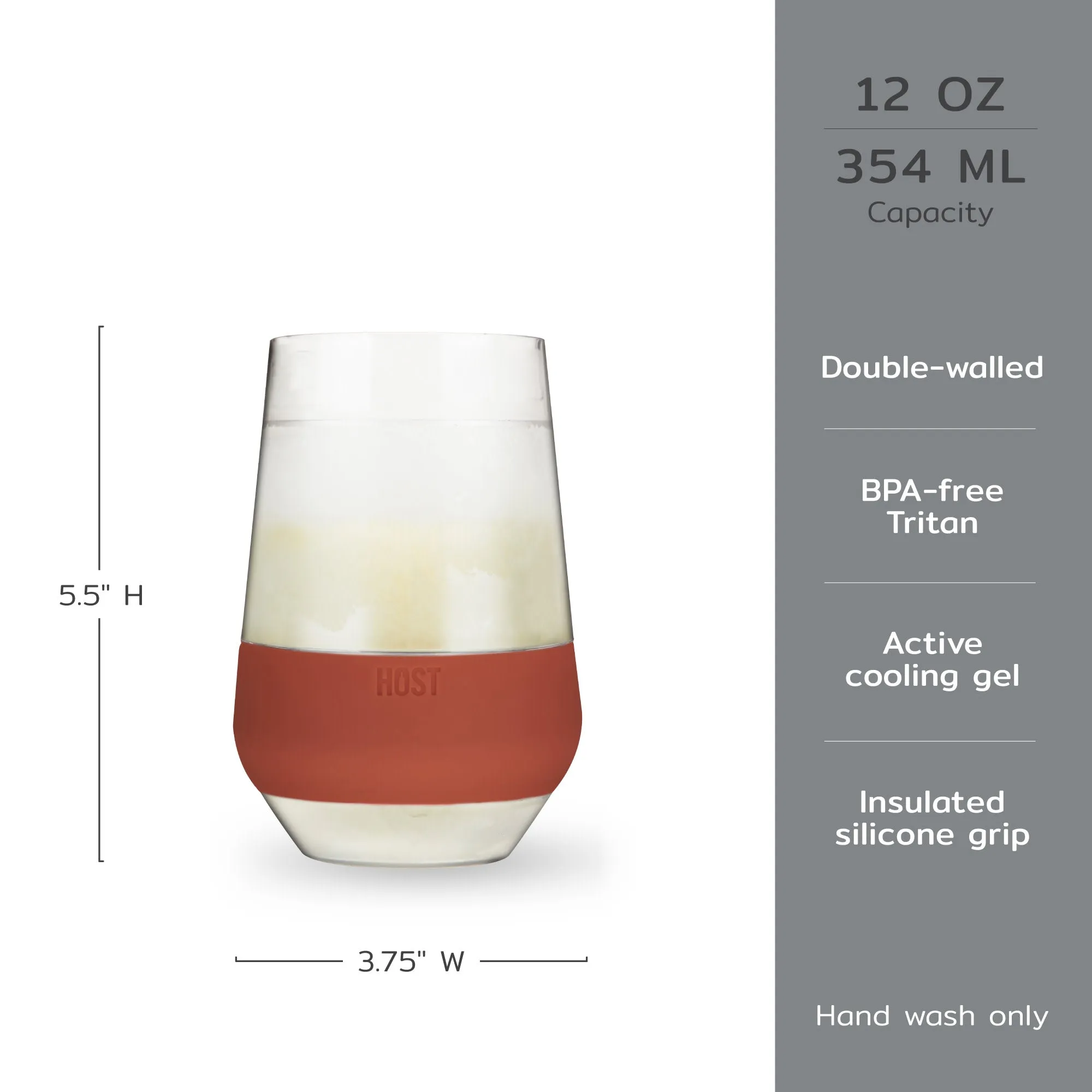 Wine FREEZE™ XL in Terra Cotta, Set of 2