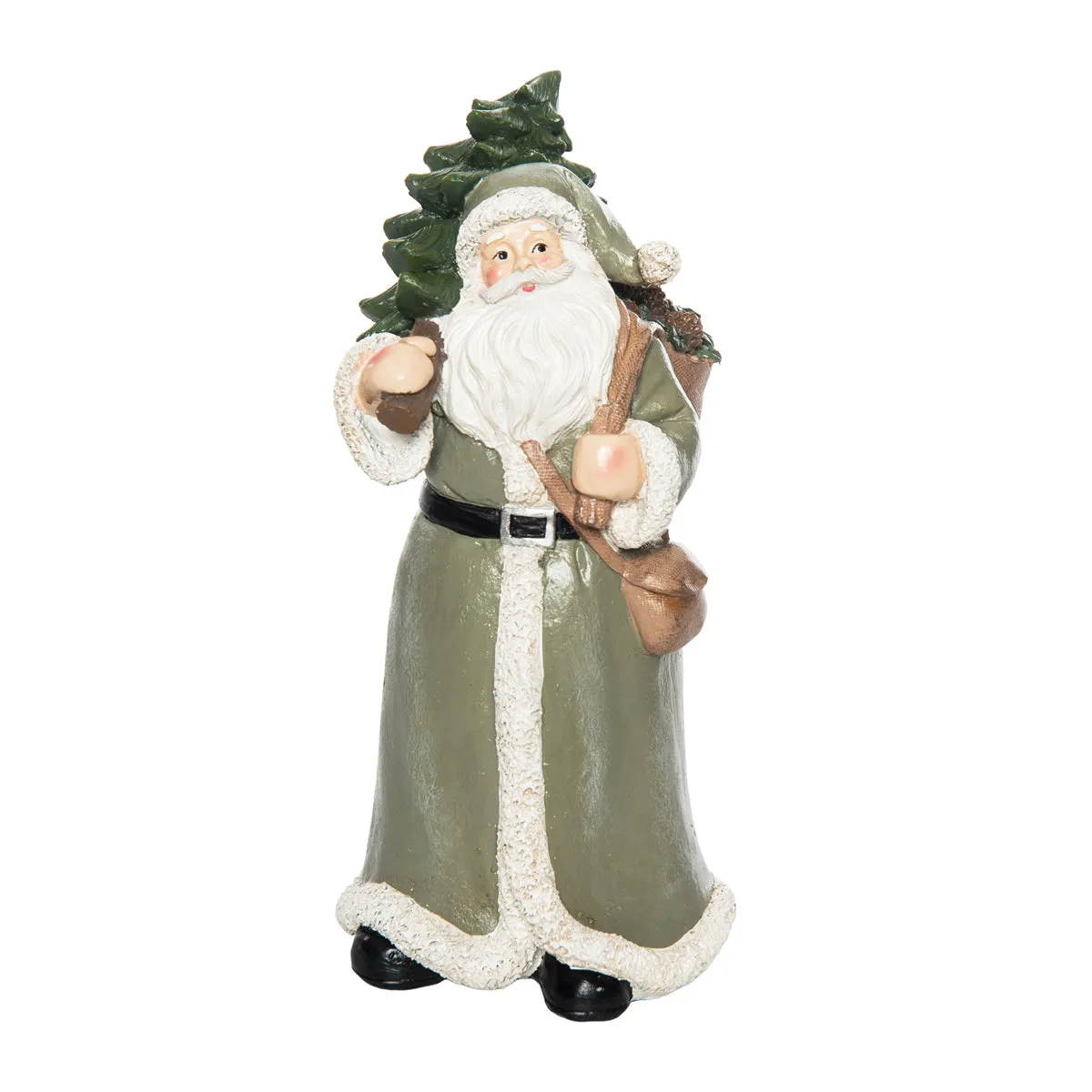 Winter Santa & Tree Figurine