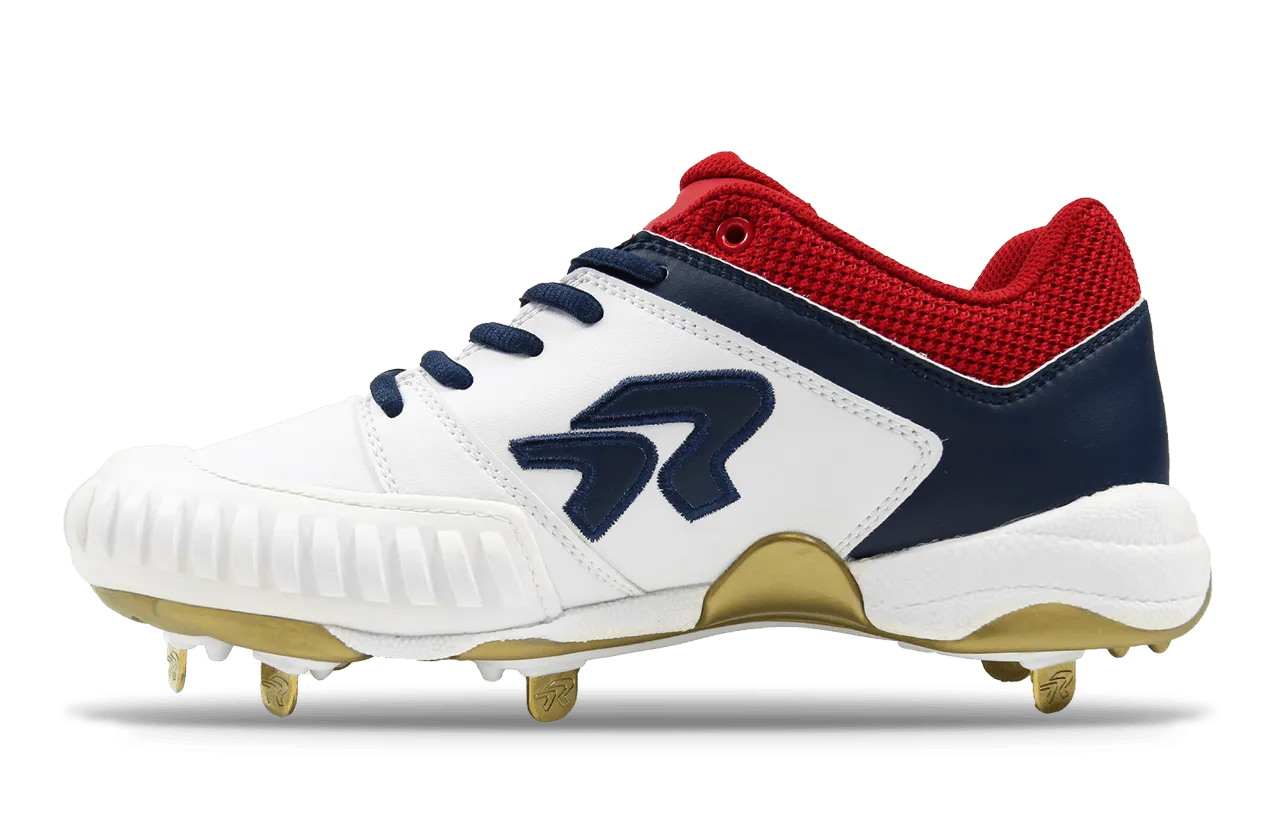 Women's American Spirit Flite Metal Softball Cleat with Pitching Toe