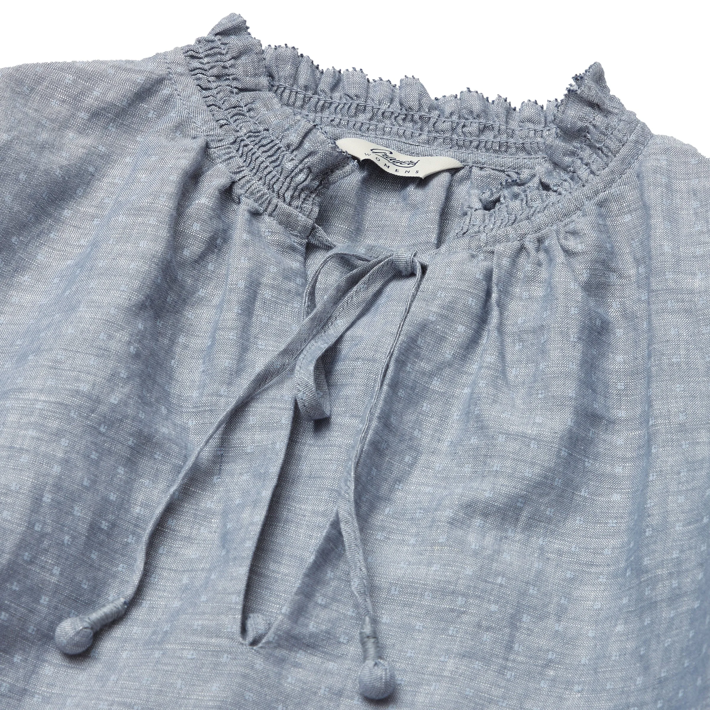 Women's Boho Blouse - Blue Chambray (Final Sale)