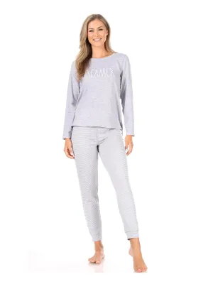 Women's "DREAMER" Long Sleeve Top and Jogger Pajama Set