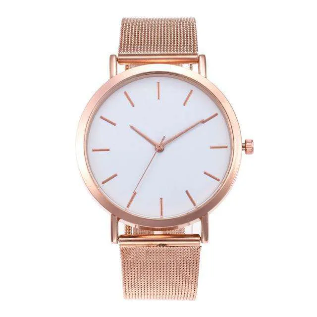 Women's Watches Rose Gold Simple Fashion Women Wrist Watch Luxury Ladies Watch Women Bracelet Reloj Mujer Clock Relogio Feminino